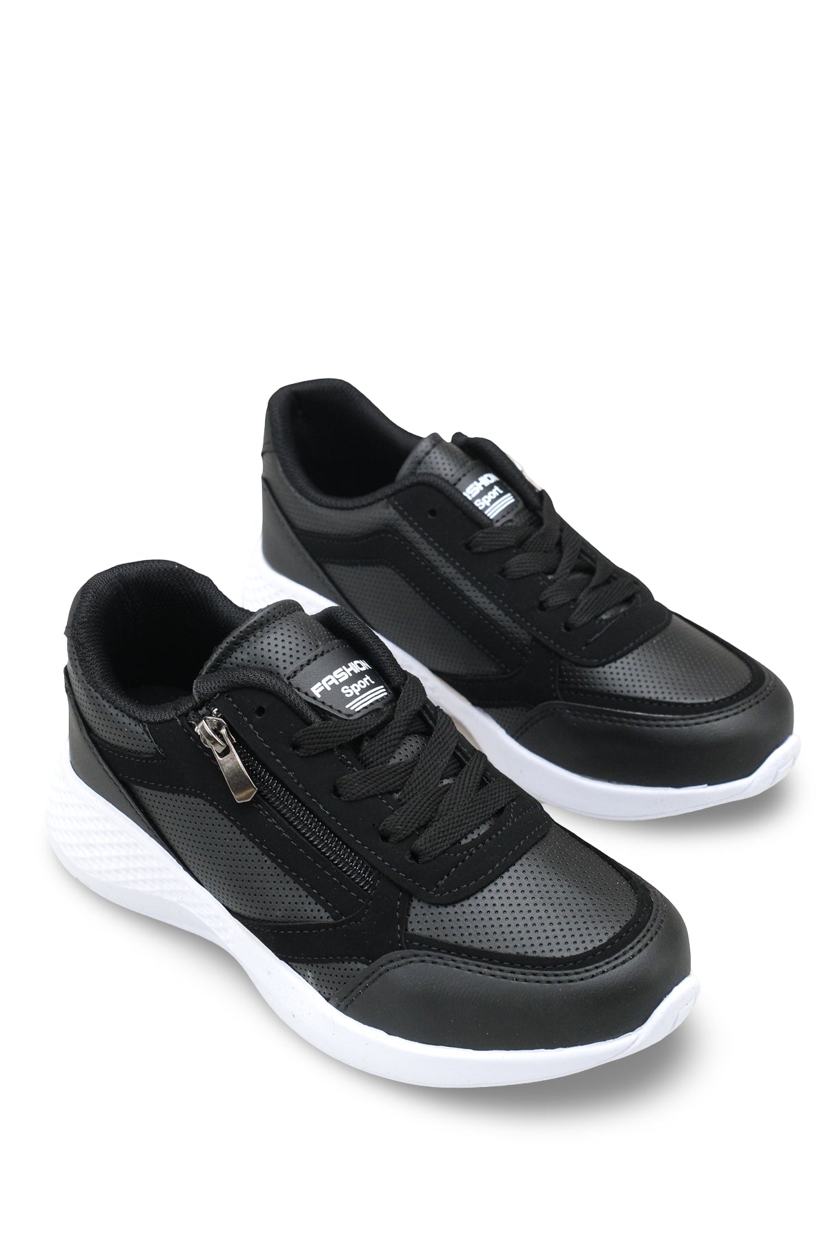 Riccon Kadın Sneaker 001204 Siyah Beyaz Cilt
