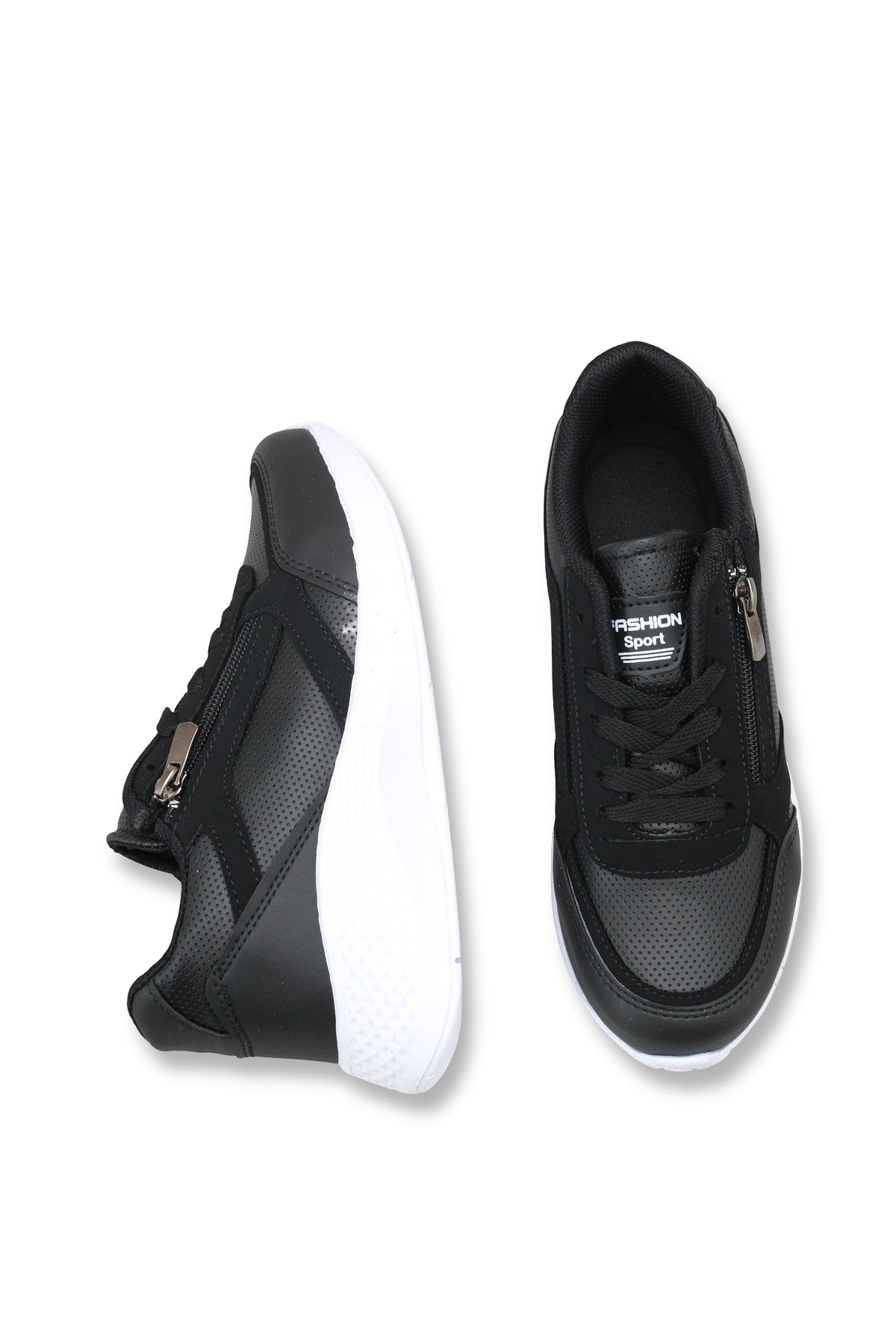 Riccon Kadın Sneaker 001204 Siyah Beyaz Cilt