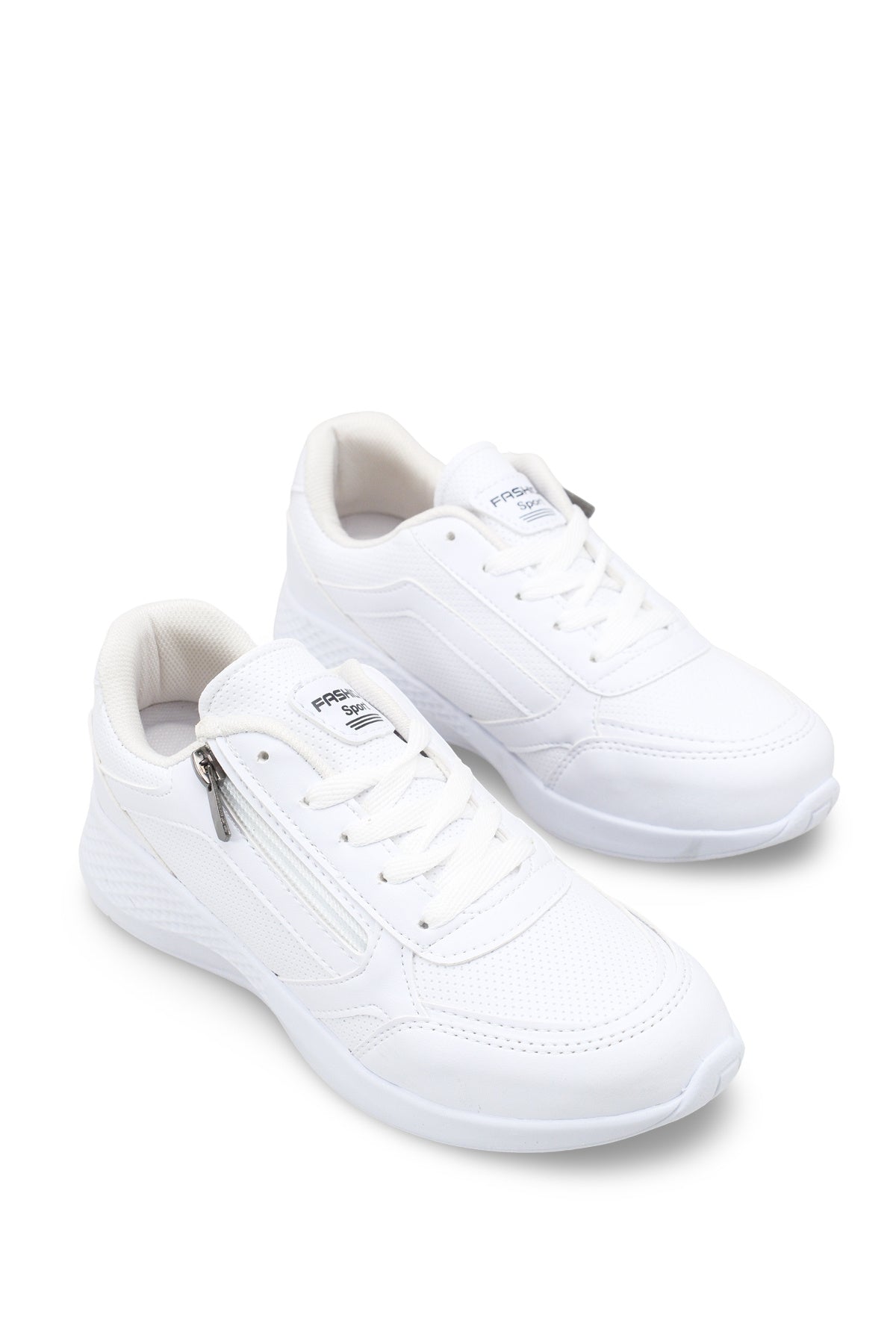 Riccon Kadın Sneaker 001204 Beyaz Beyaz Cilt