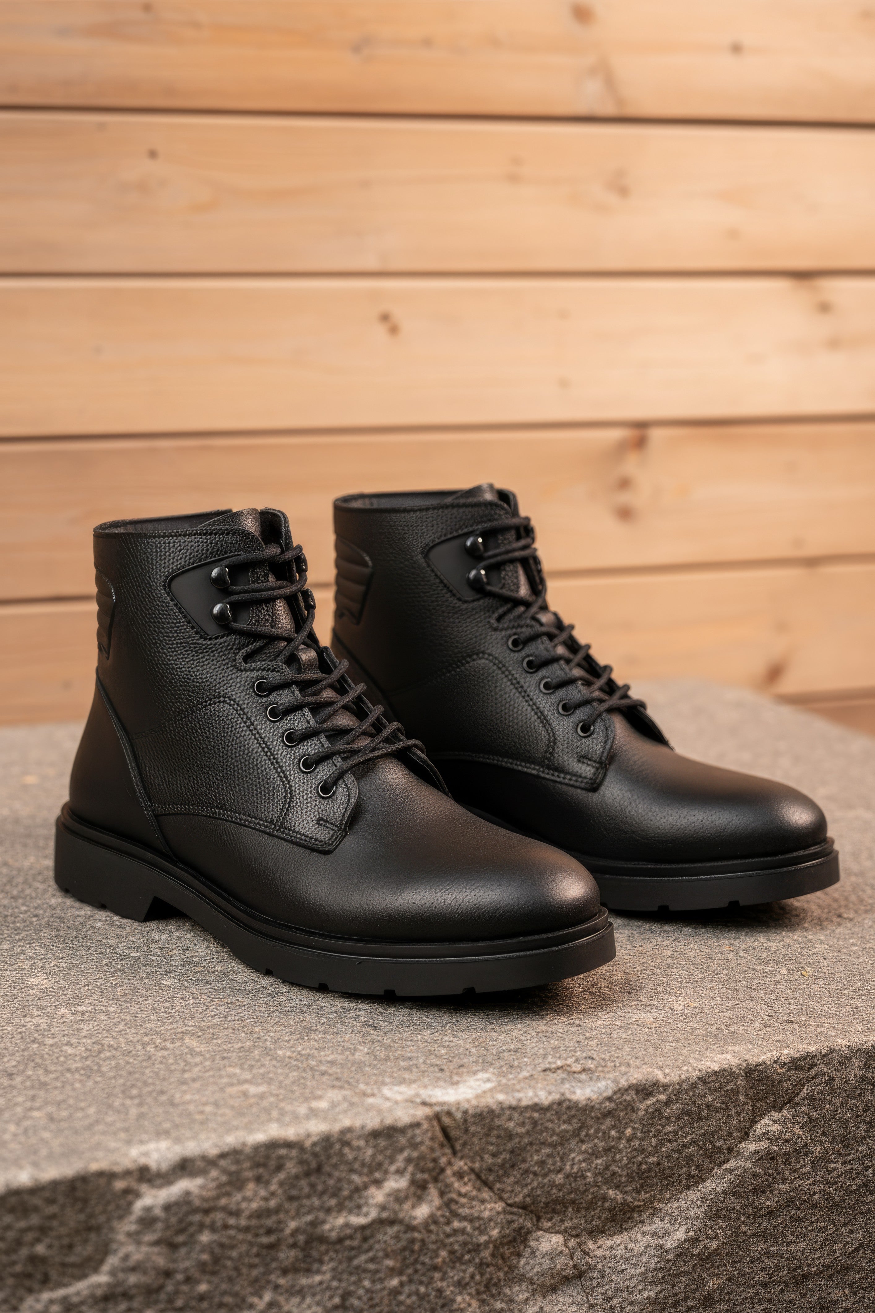 Riccon Urugnil Erkek Fermuarlı Bot 0012562 Siyah