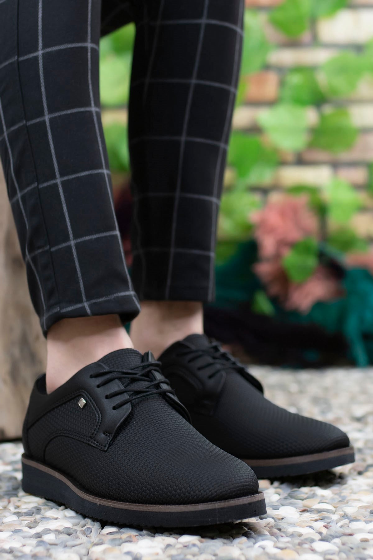 Riccon Erkek Casual Ayakkabı 0012192 Siyah Örgülü
