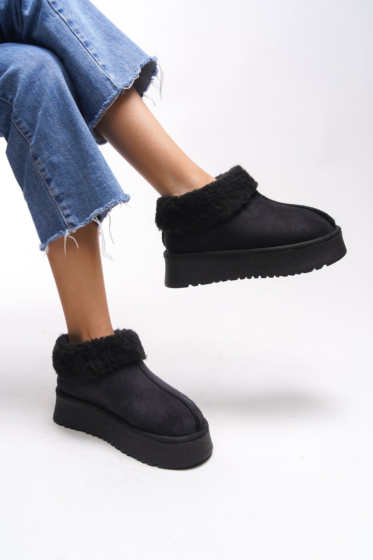 Riccon Loralath Kadın Yüksek Tabanlı Kürklü Rahat Bot 0012203