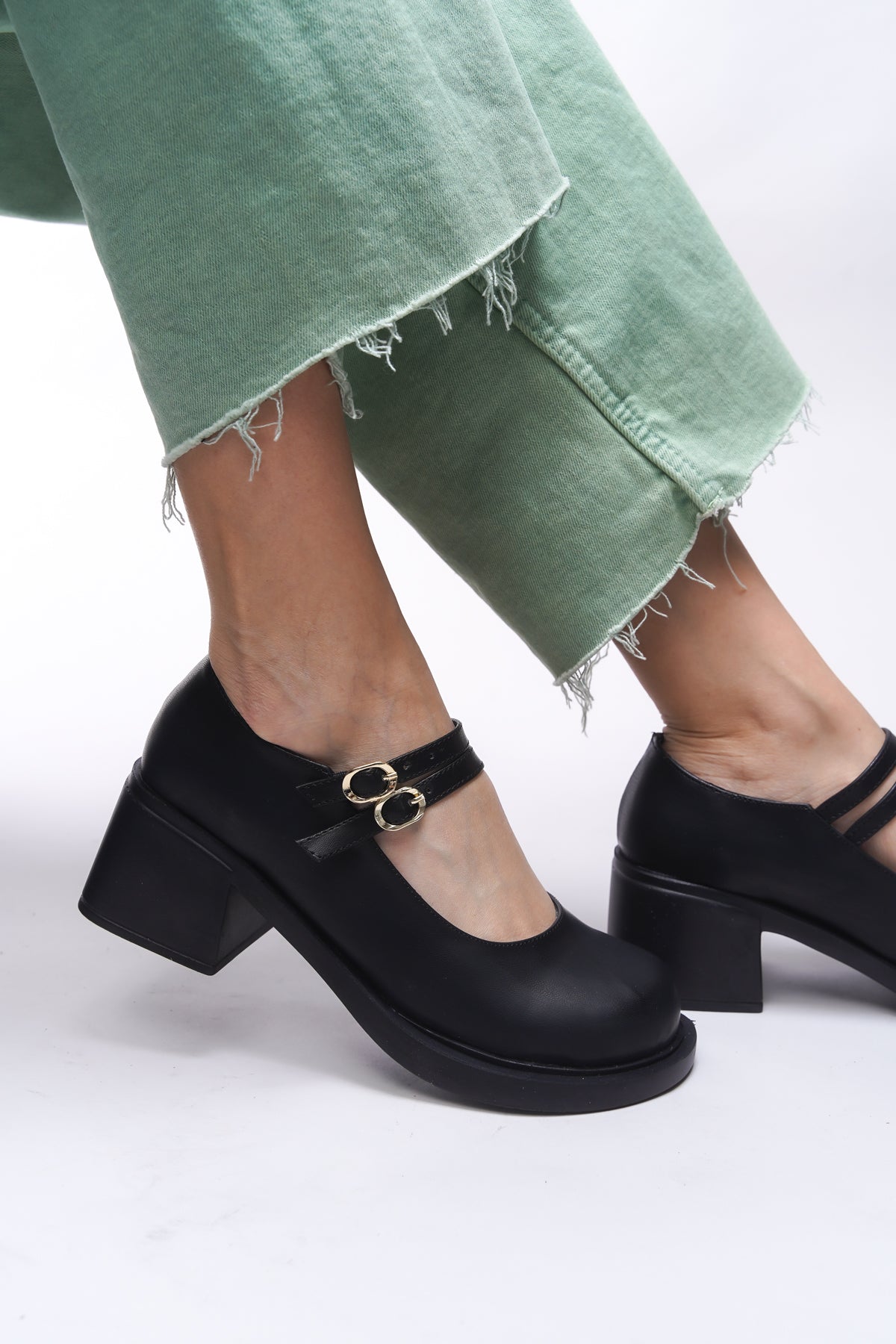 Riccon Merlyrra Kadın Loafer 0012502 Siyah Cilt
