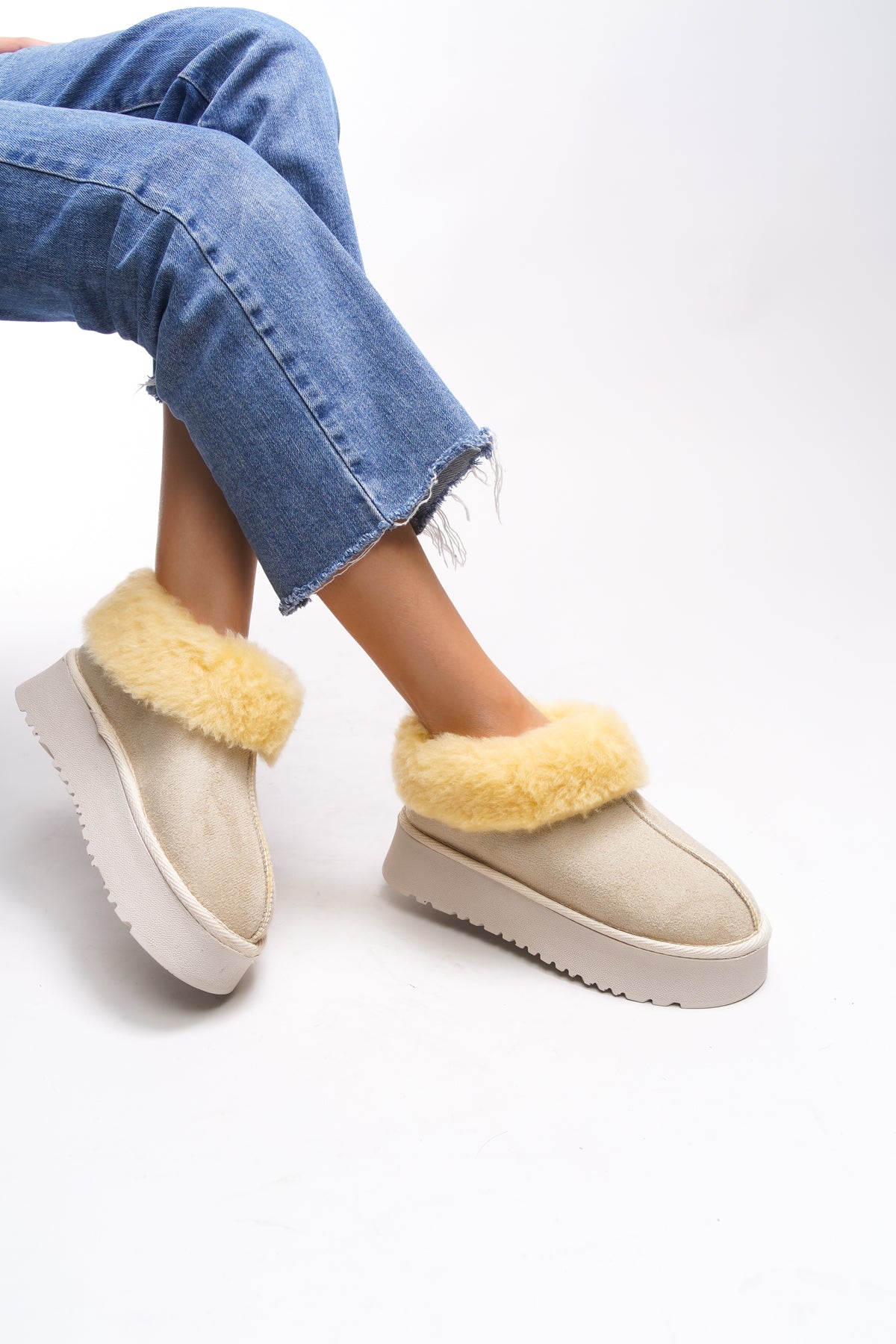 Riccon Loralath Kadın Yüksek Tabanlı Kürklü Rahat Bot 0012203