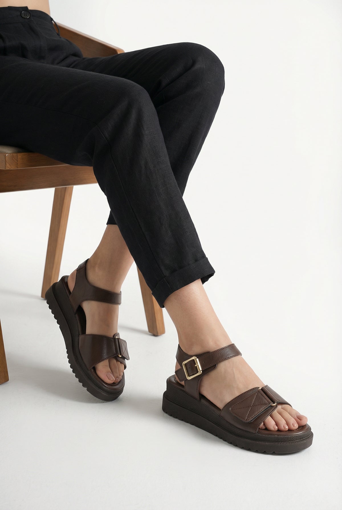 Riccon Kadın Sandalet 0012804 Kahverengi