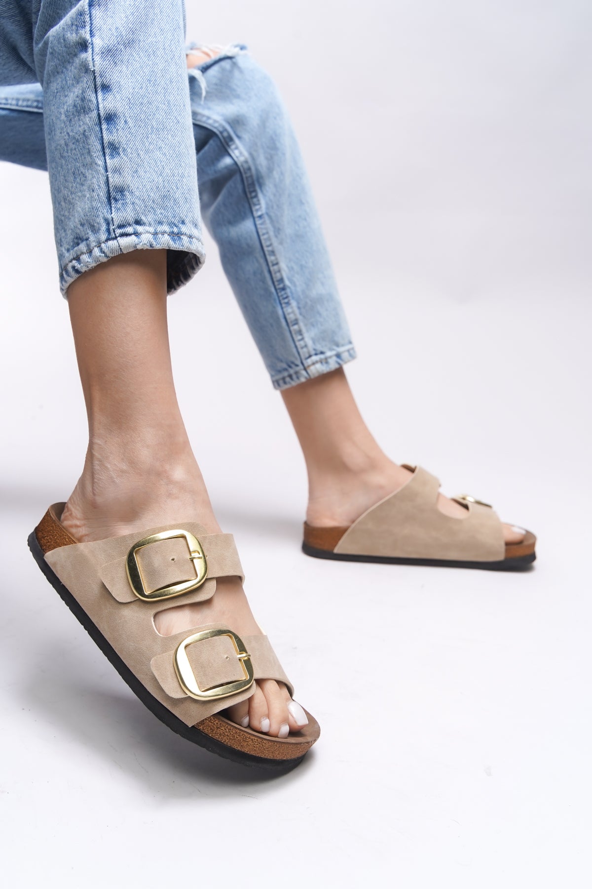 Riccon Vylsula Kadın Çift Tokalı Terlik 0012602