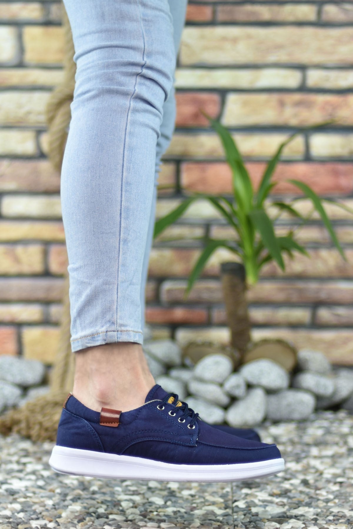 Riccon Erkek Sneaker 001223 Lacivert Beyaz