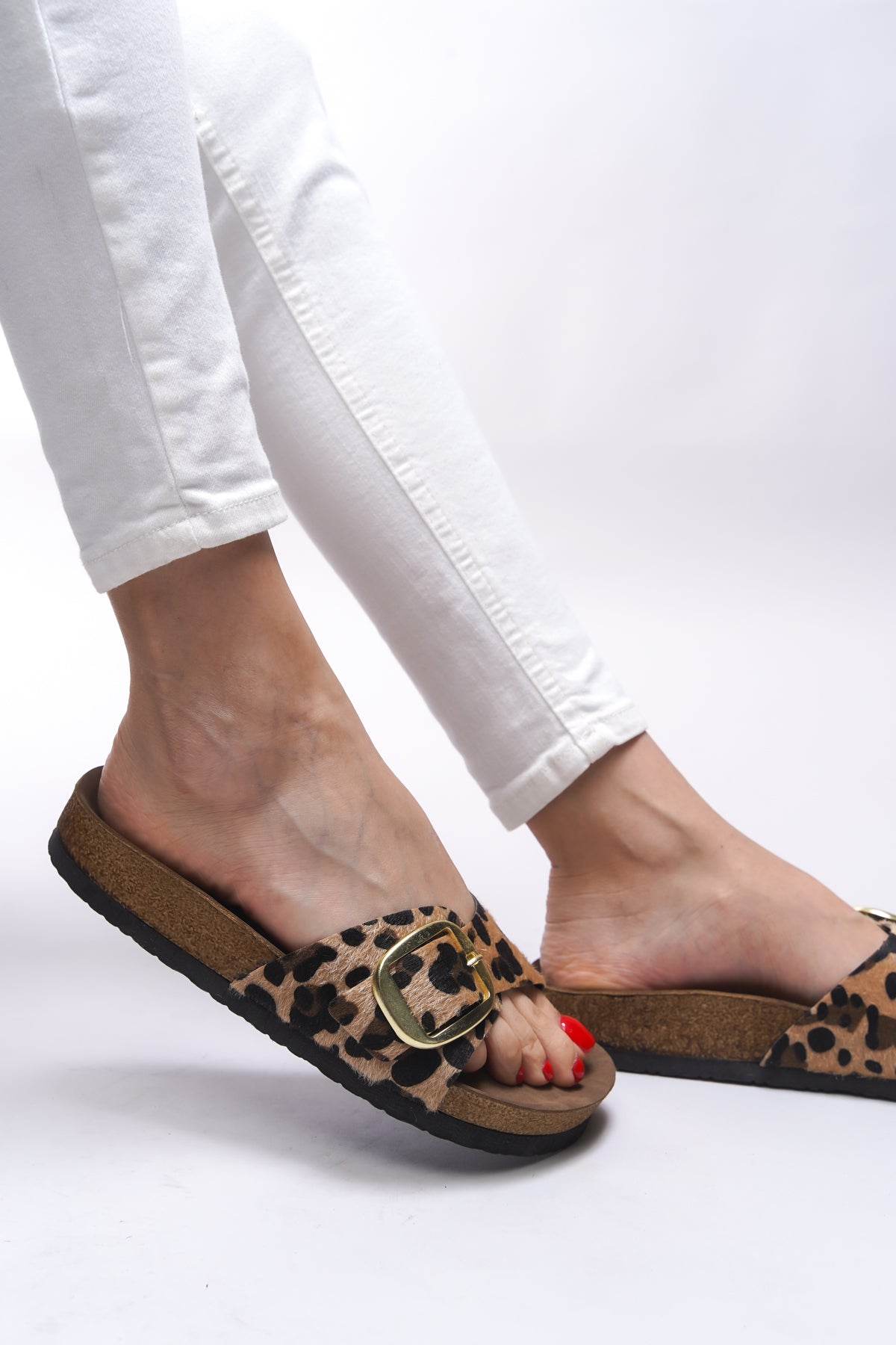 Riccon Hosrathla Kadın Tek Tokalı Terlik 0012603 Leopar