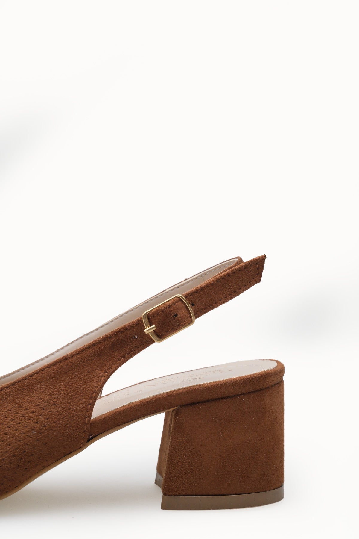 Riccon Kadın Sivri Burunlu Arkası Açık Topuklu Ayakkabı 0012451 Taba Süet