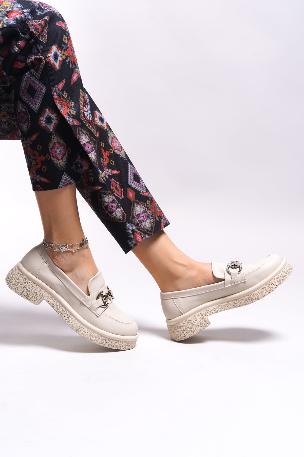 Riccon Lilfalona Kadın Loafer 0012140 Bej Cilt