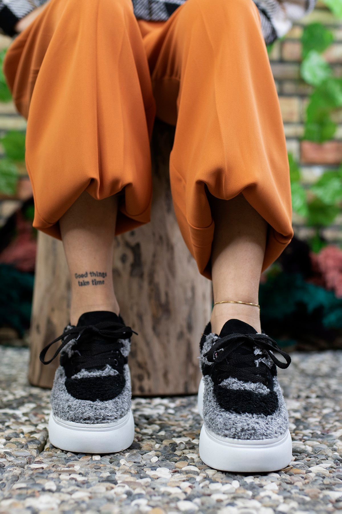 Riccon Kadın Tüylü Sneaker 0012106