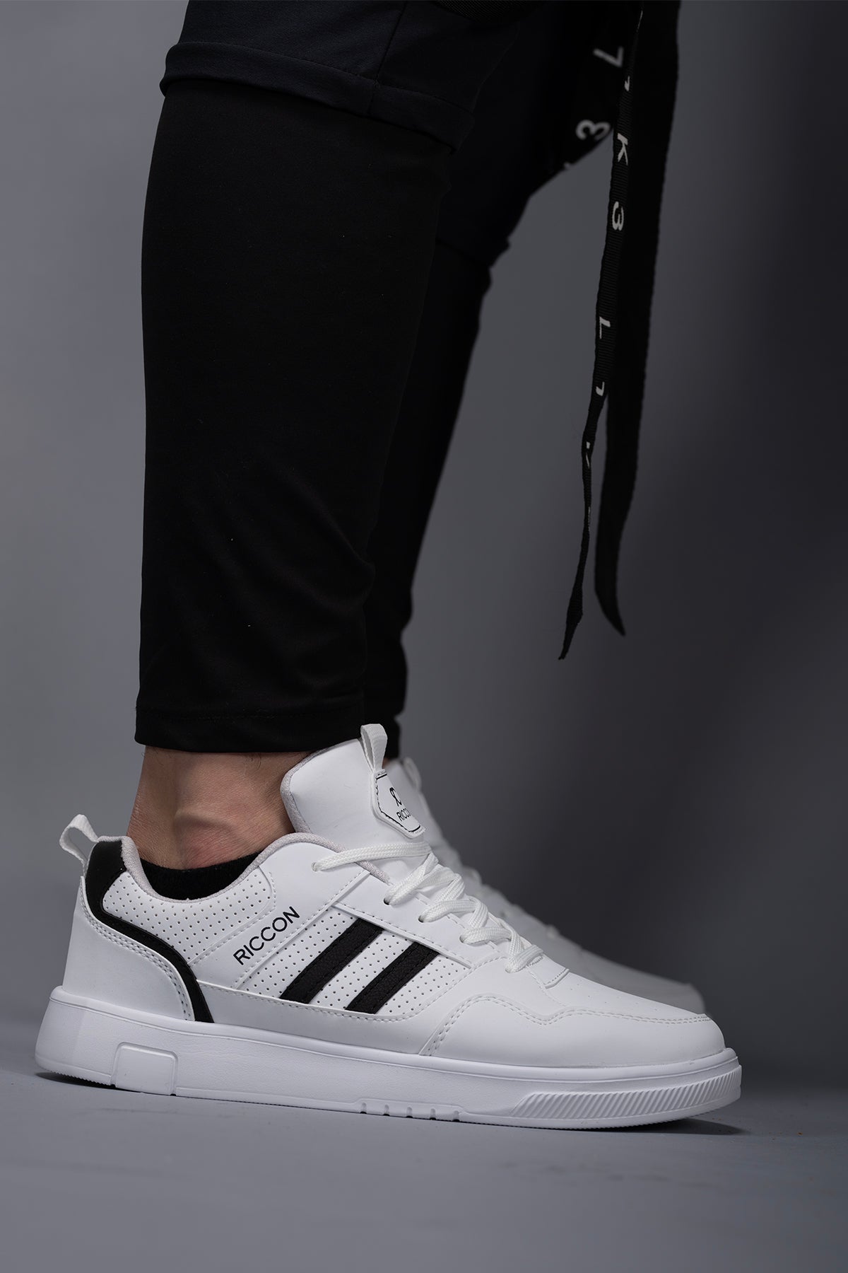 Riccon Tathrenor Erkek Sneaker 001256 Beyaz Siyah