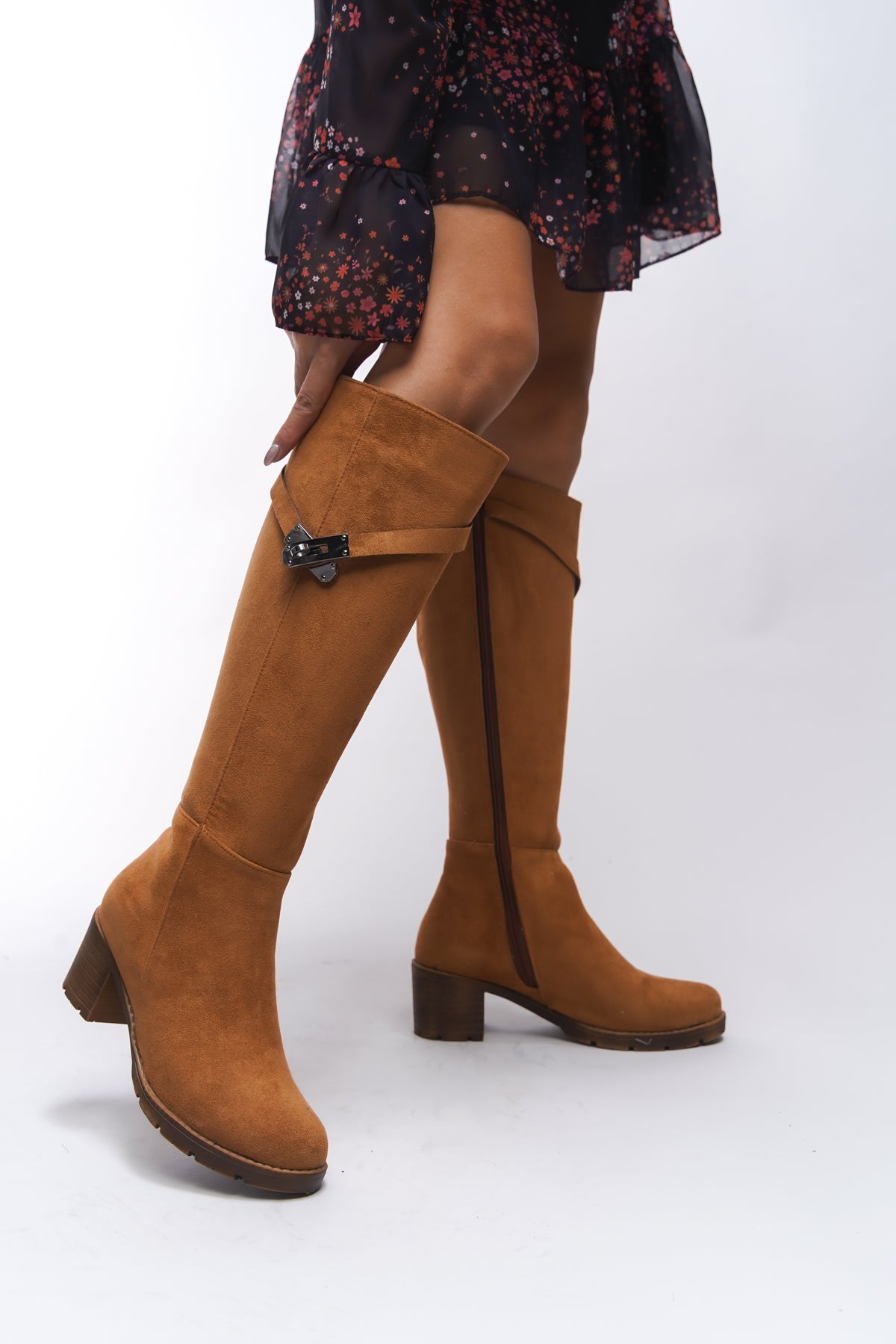 Riccon Jacmylla Kadın Kilit Detaylı Çizme 0012777