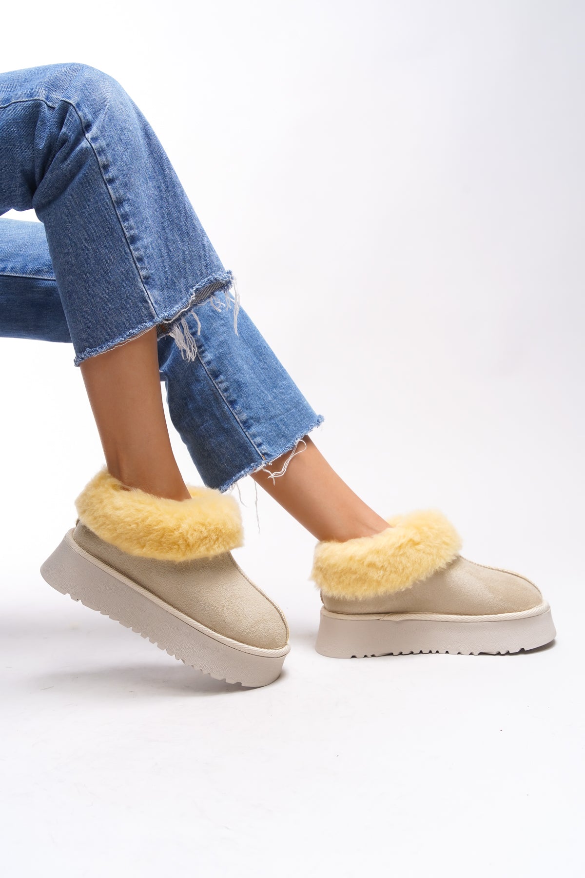 Riccon Loralath Kadın Yüksek Tabanlı Kürklü Rahat Bot 0012203