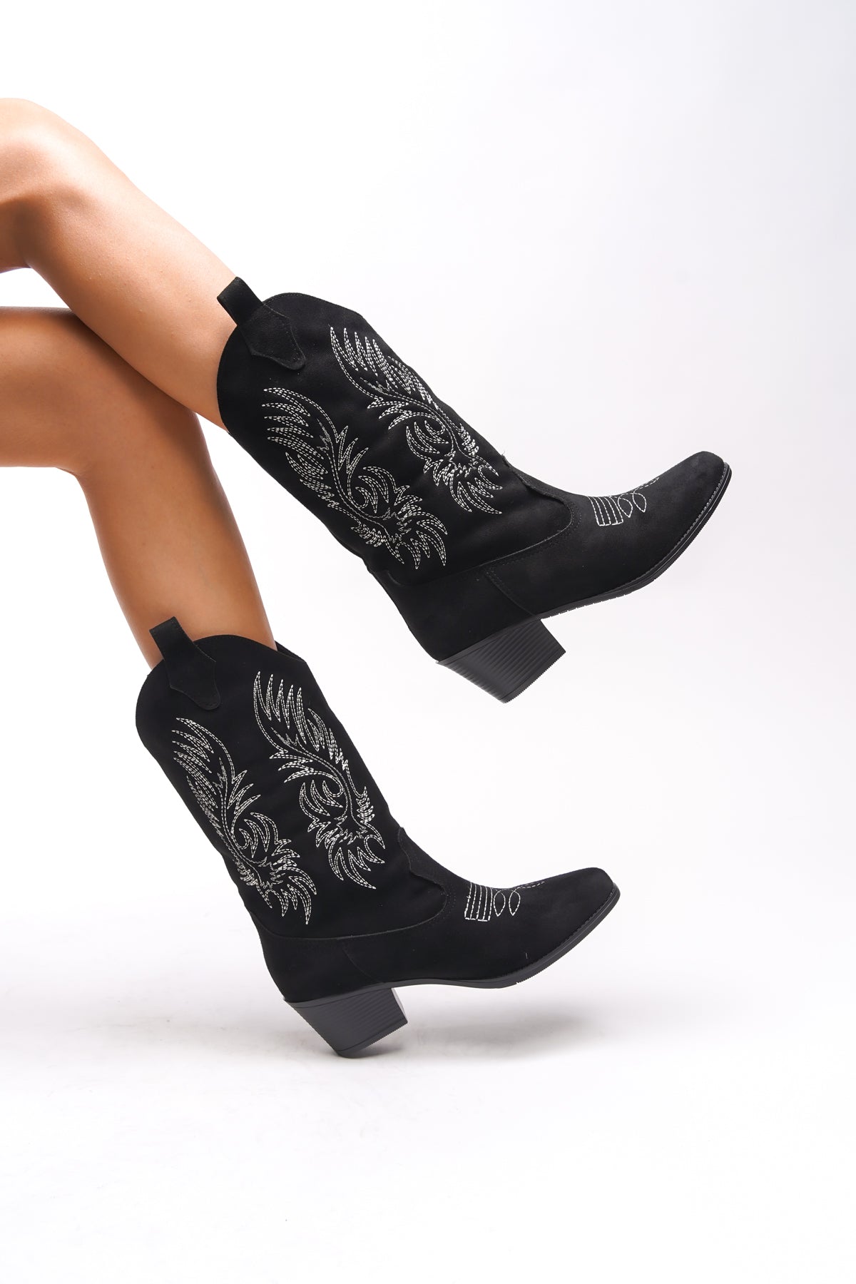 Riccon Ihiovana Kadın Nakışlı Western Çizme 0012886