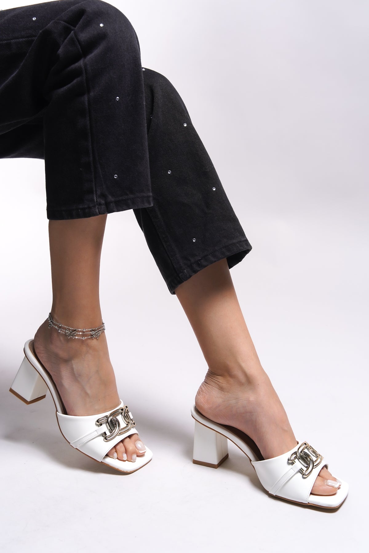 Riccon Fimdrih Kadın Topuklu Terlik 001282