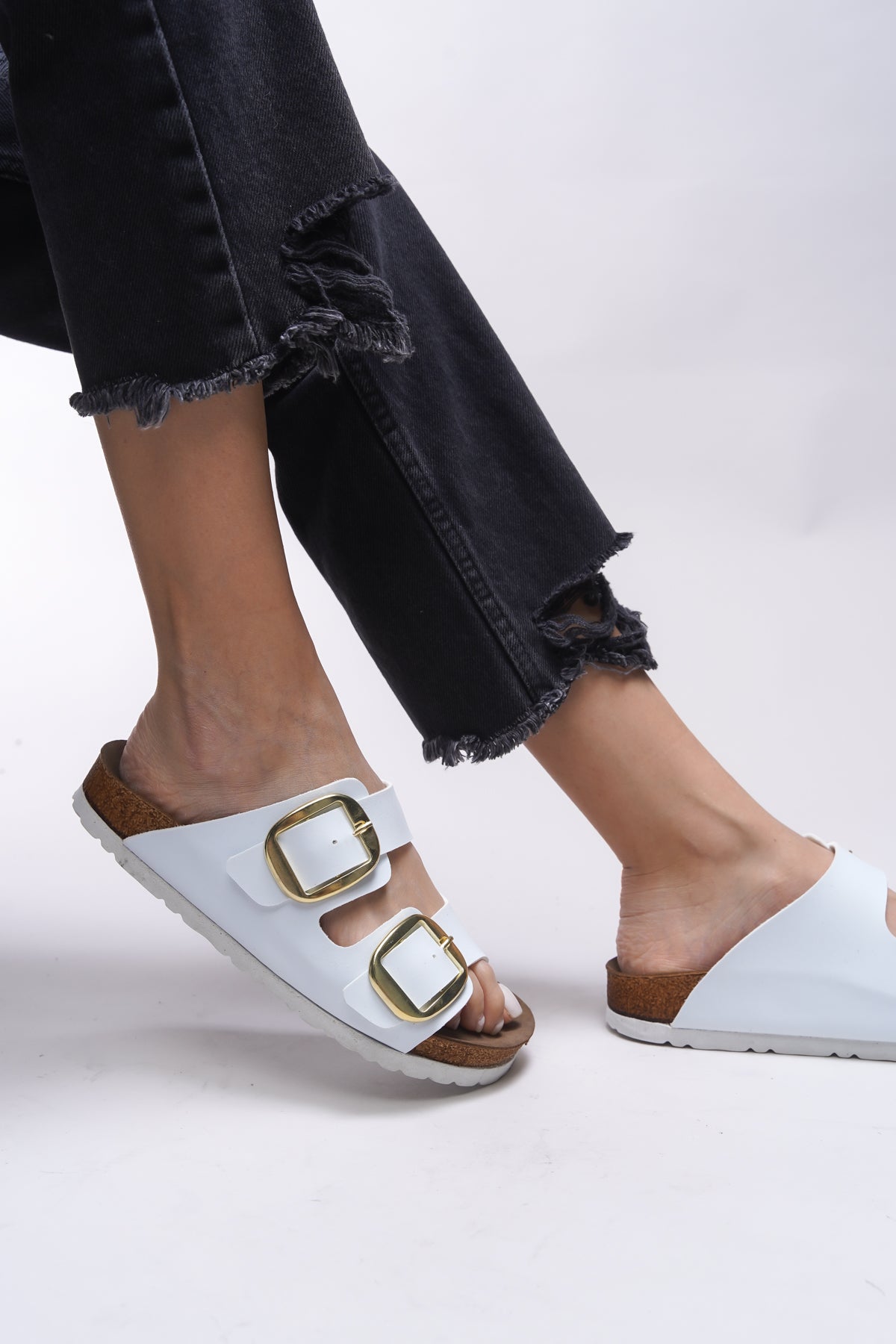 Riccon Vylsula Kadın Çift Tokalı Terlik 0012602