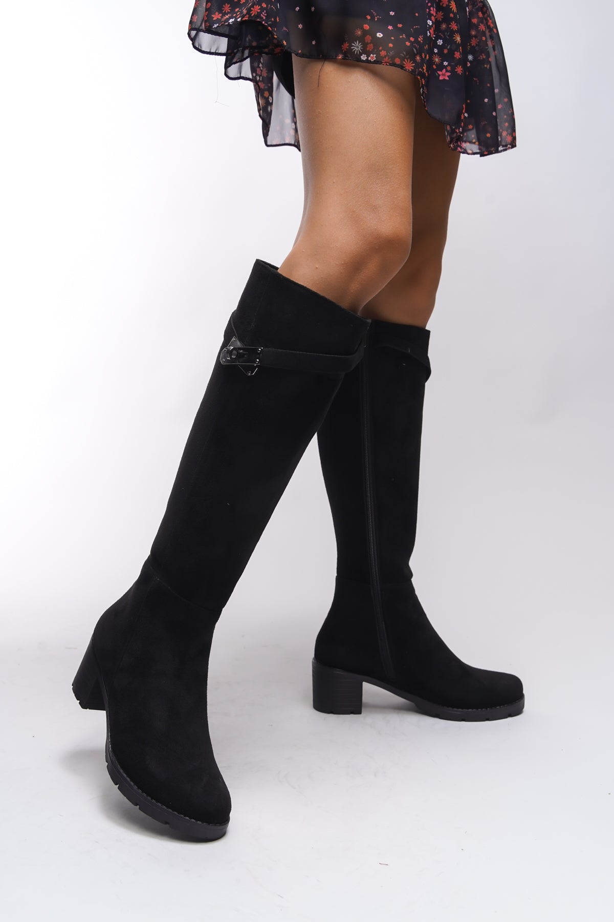 Riccon Jacmylla Kadın Kilit Detaylı Çizme 0012777