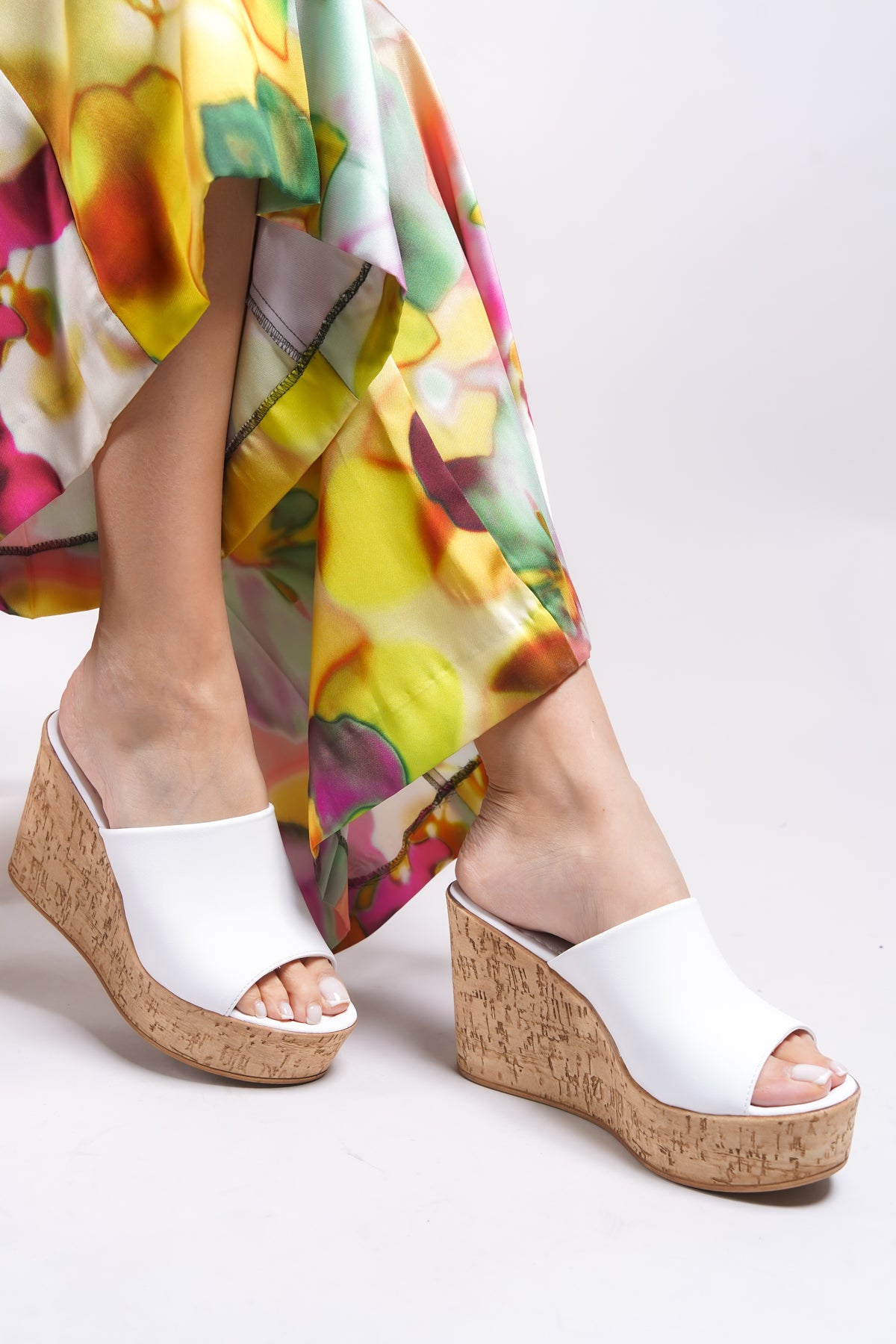 Riccon Ulnaserine Kadın Topuklu Terlik 0012699