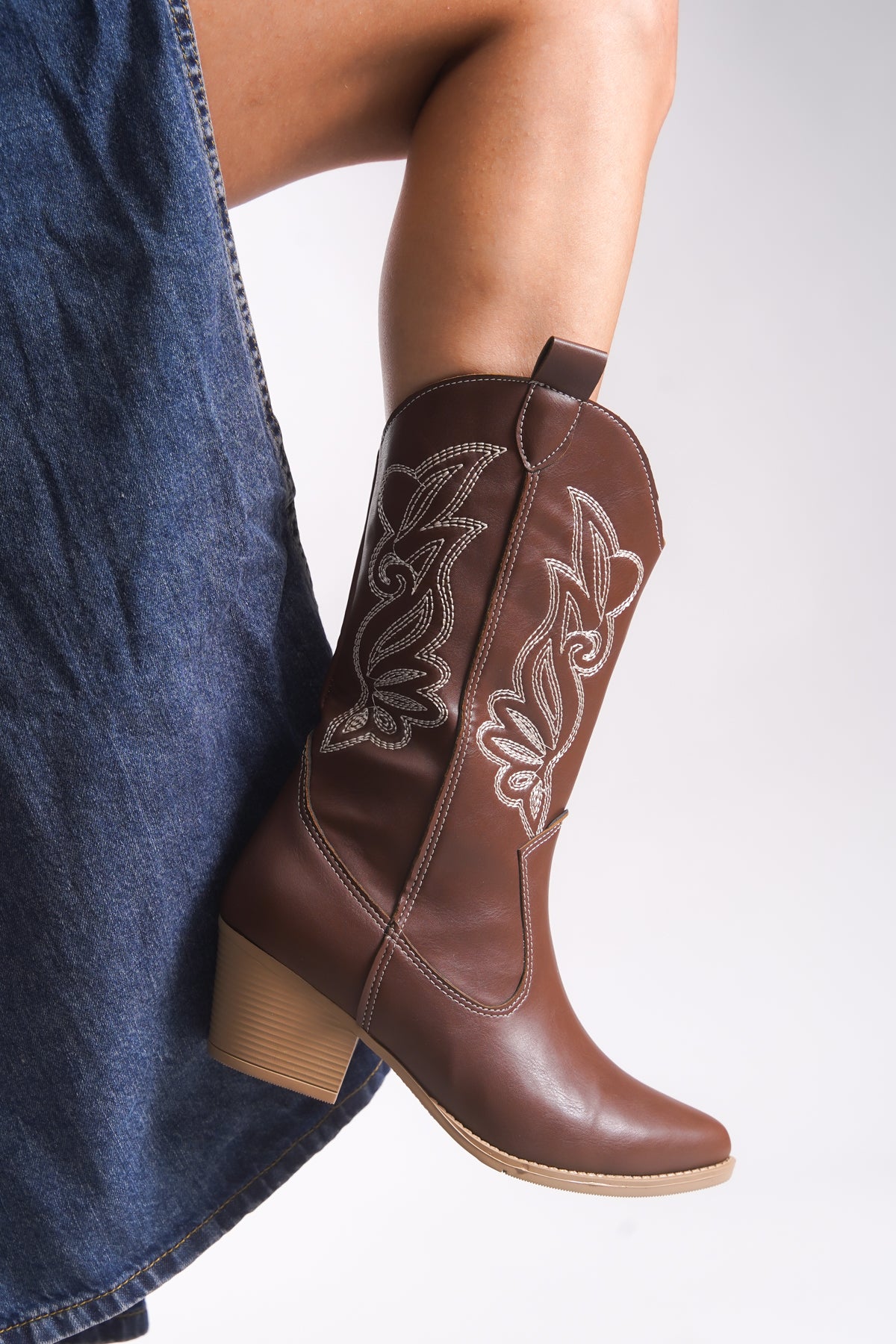 Riccon Qiraveth Kadın Western Kısa Çizme 001250061