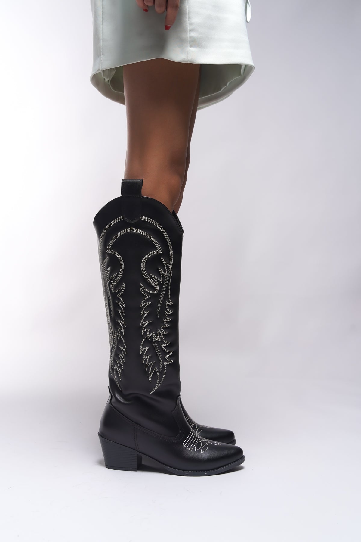 Riccon Zreidira Kadın Nakışlı Western Çizme 001290