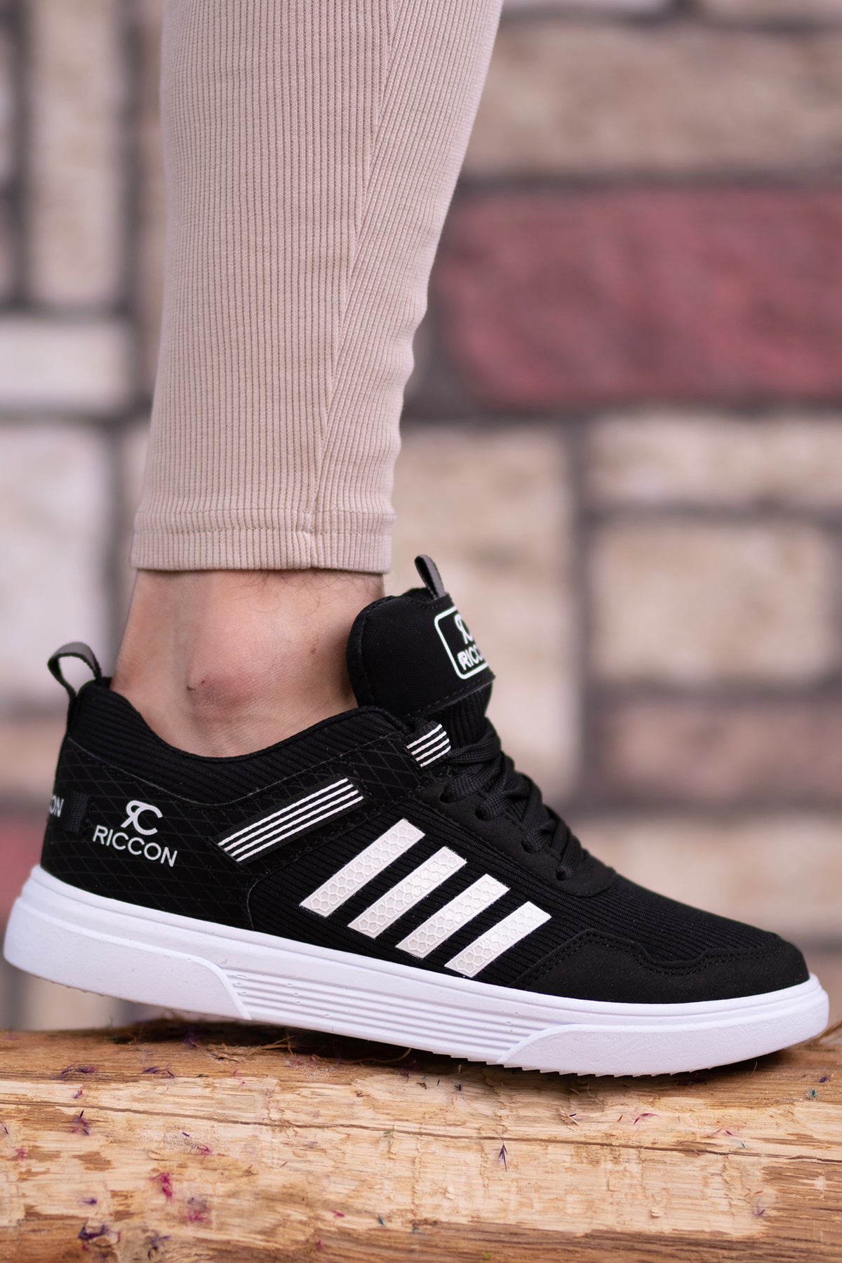 Riccon Erkek Sneaker 001222 Siyah Beyaz