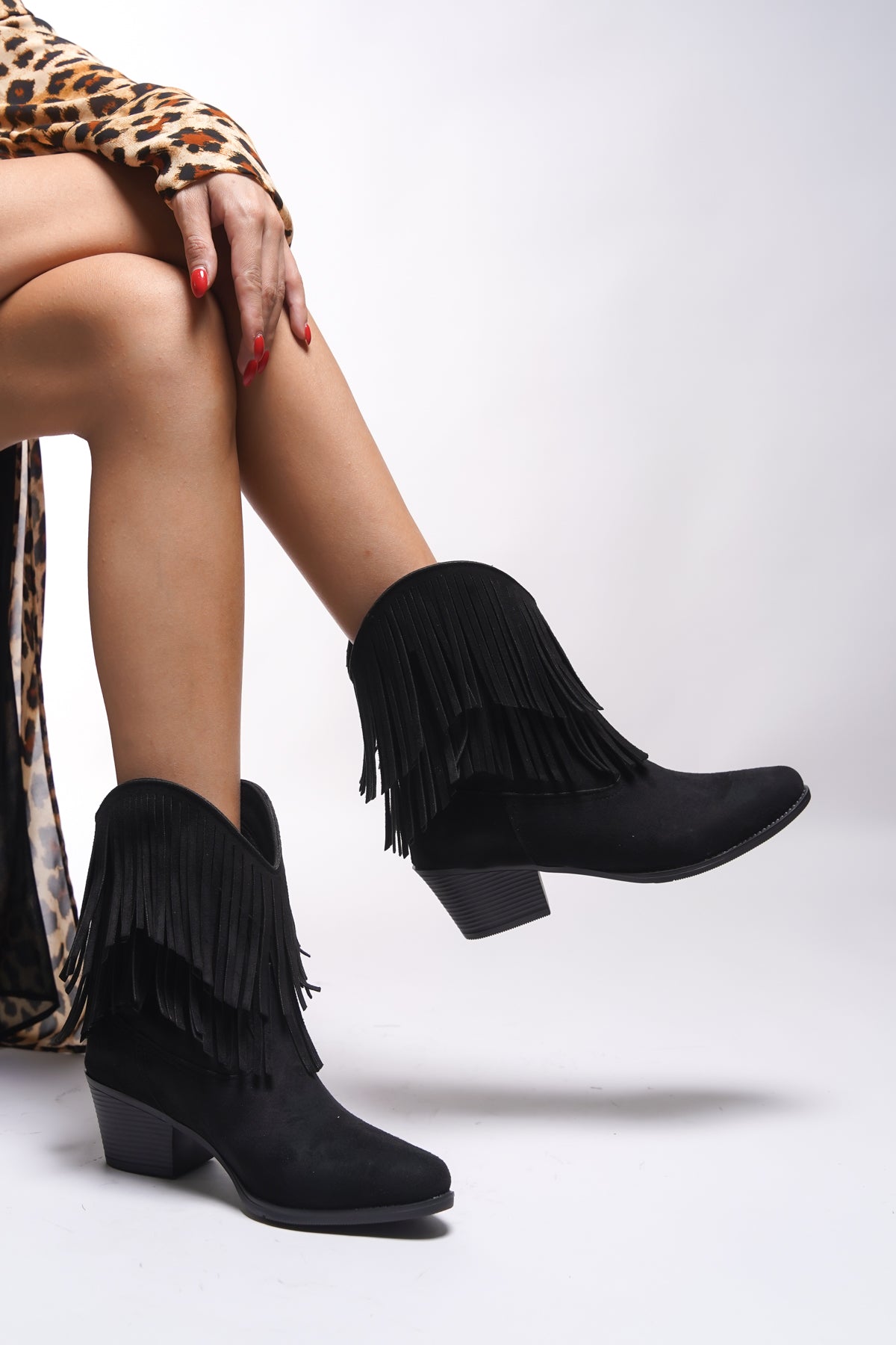 Riccon Wrioviah Kadın Püsküllü Western Bot 0012710