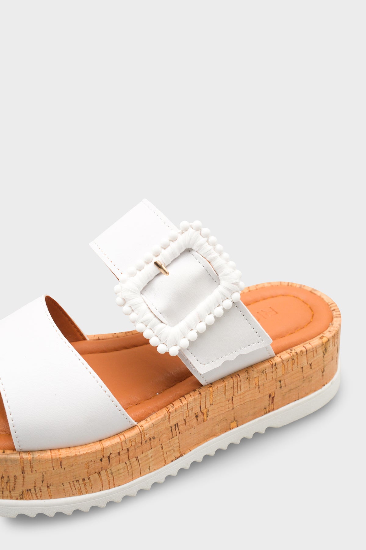 Riccon Kadın Terlik 0012482 Beyaz Cilt