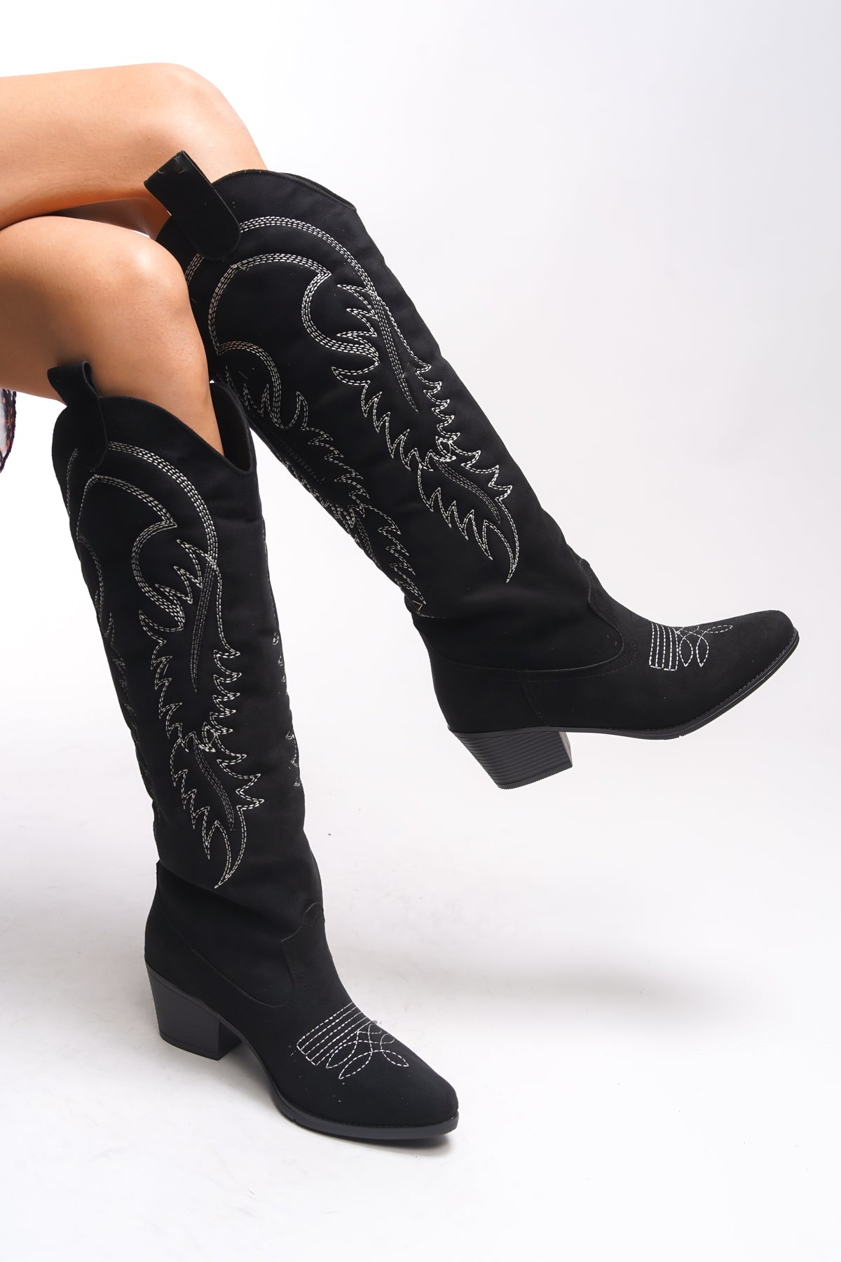 Riccon Zreidira Kadın Nakışlı Western Çizme 001290