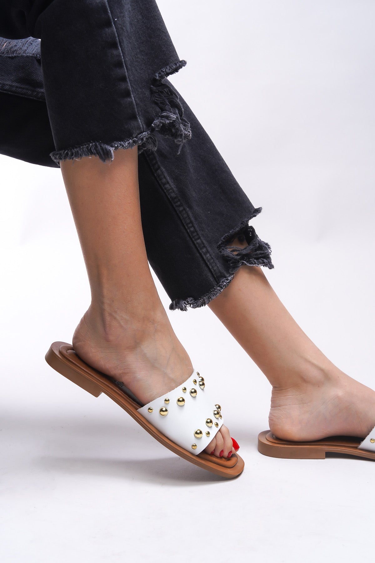 Riccon Liblaema Kadın Hakiki Deri Terlik 00120766