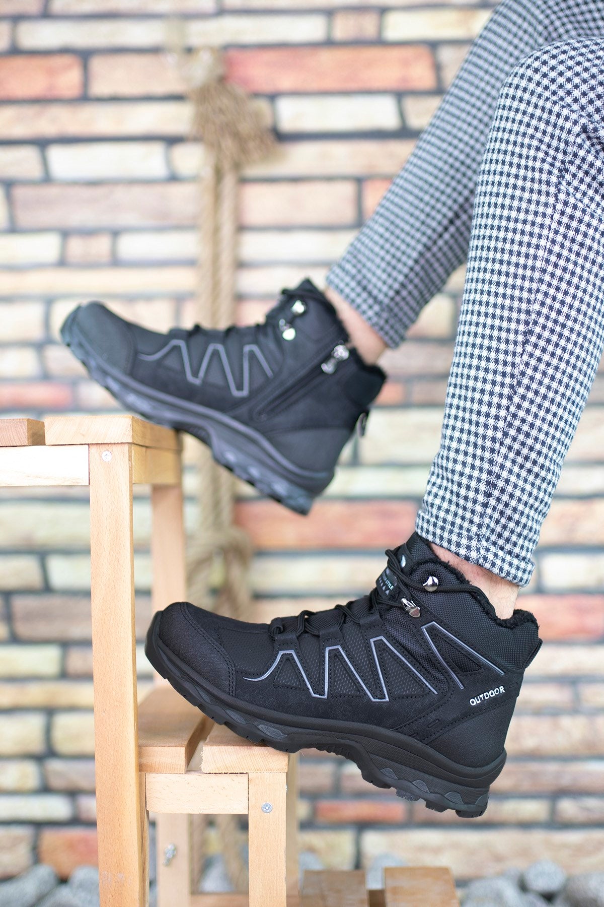 Riccon İçi Kürklü Fermuarlı Erkek Bot