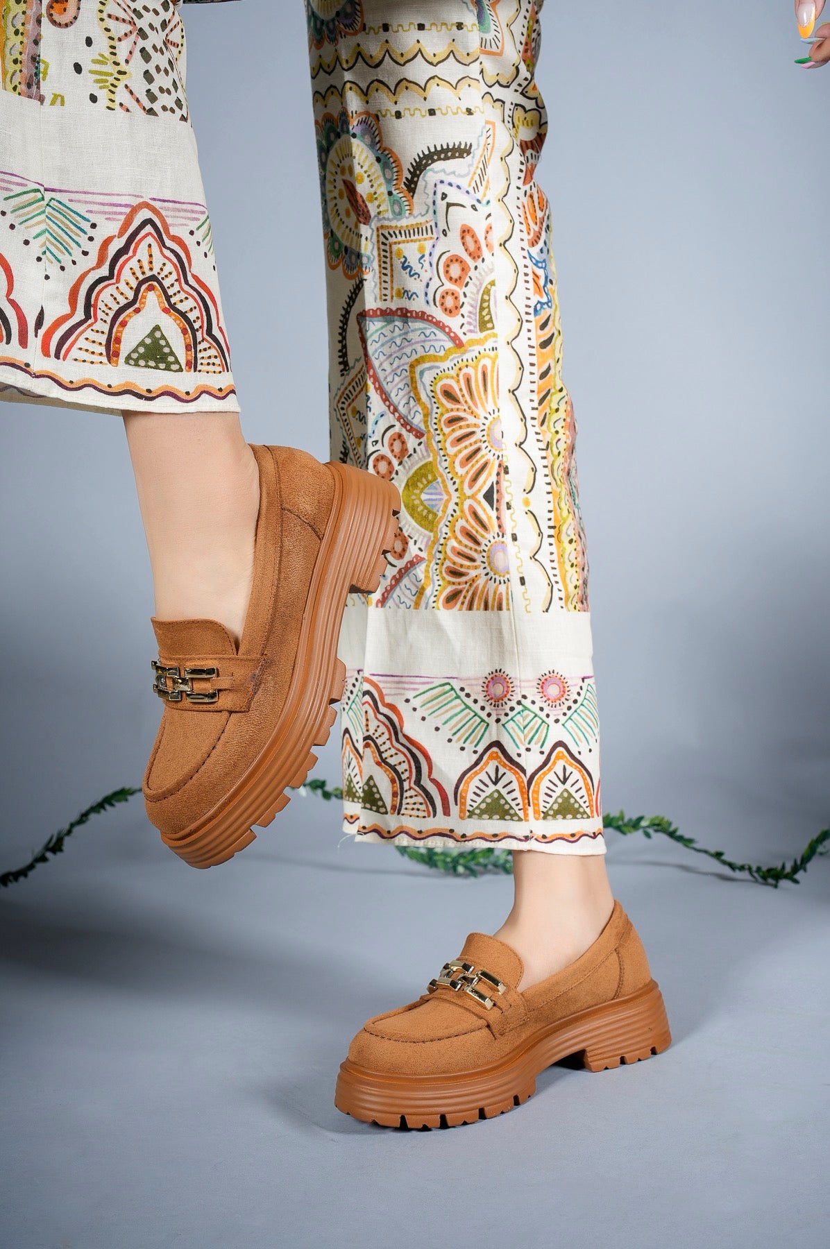 Riccon Kadın Günlük Loafer Ayakkabı 0012970 Taba Süet