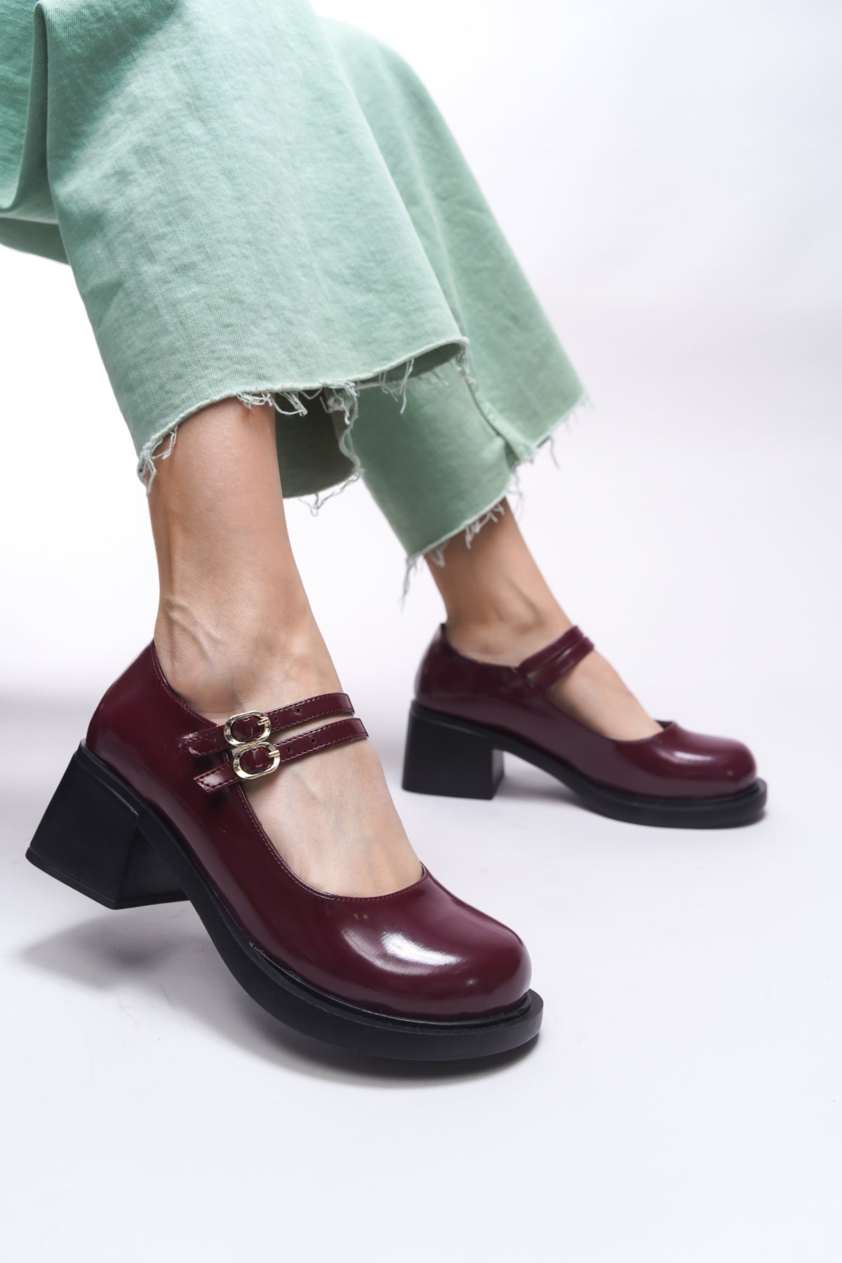 Riccon Merlyrra Kadın Loafer 0012502 Bordo Rugan