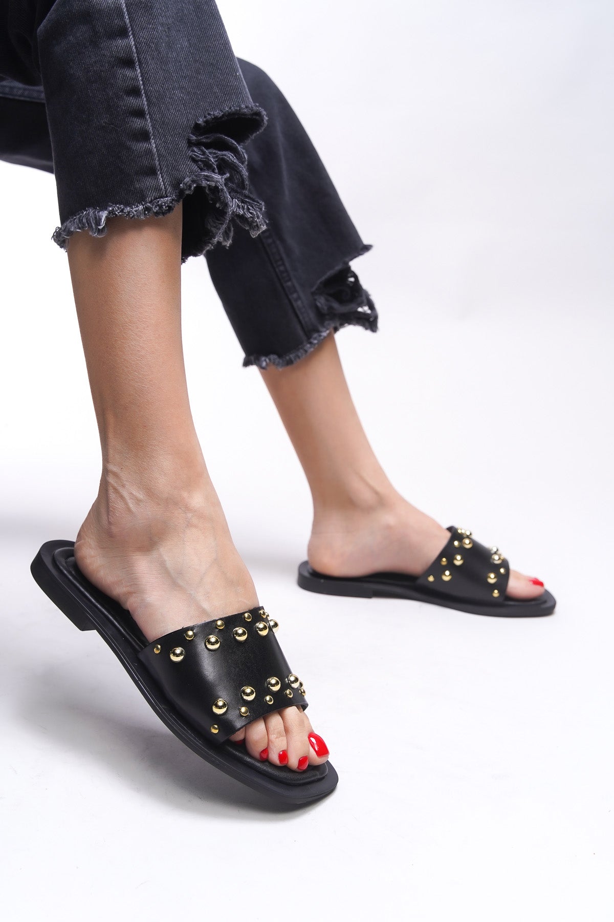 Riccon Liblaema Kadın Hakiki Deri Terlik 00120766