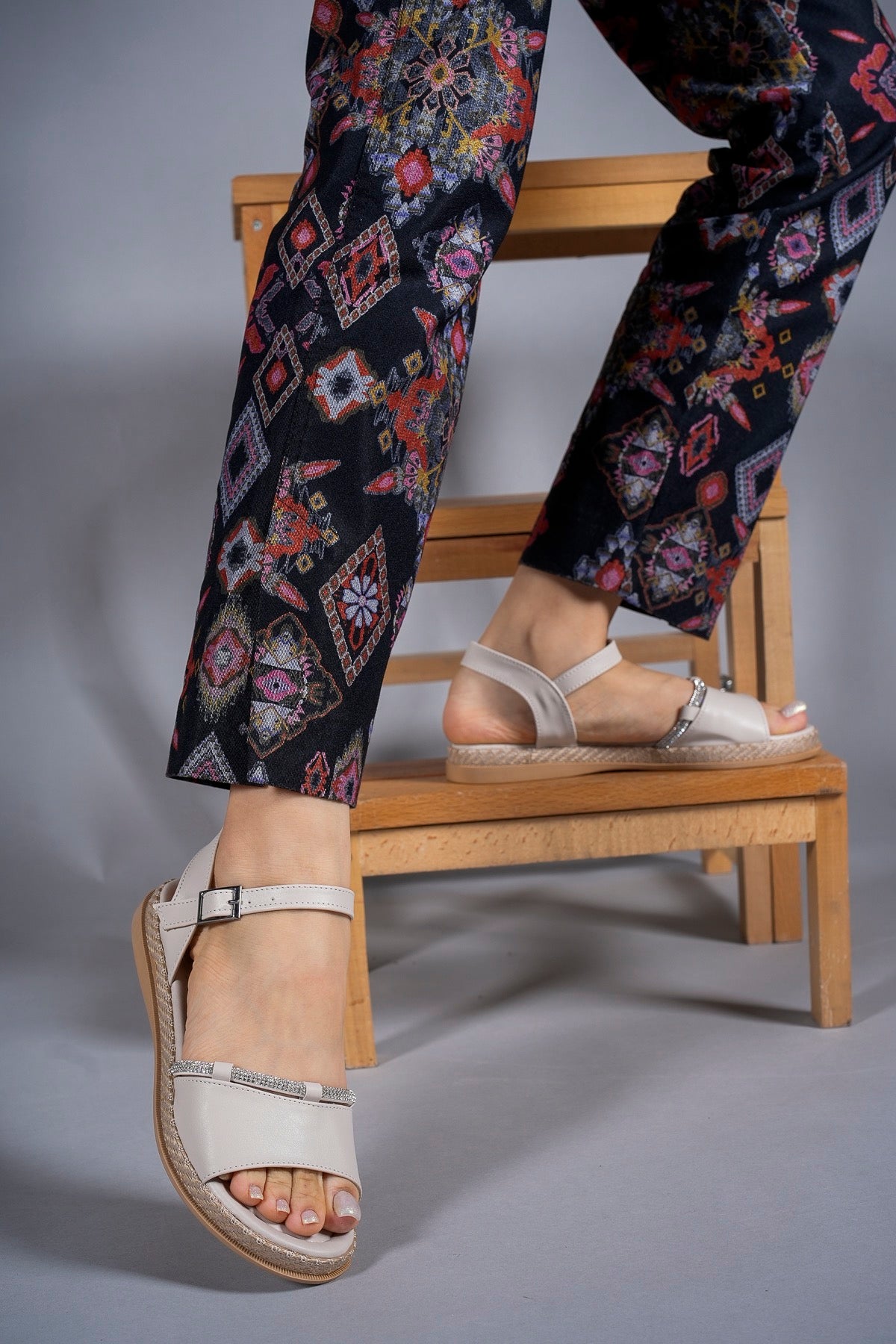 Riccon Kadın Sandalet Taşlı 0012057