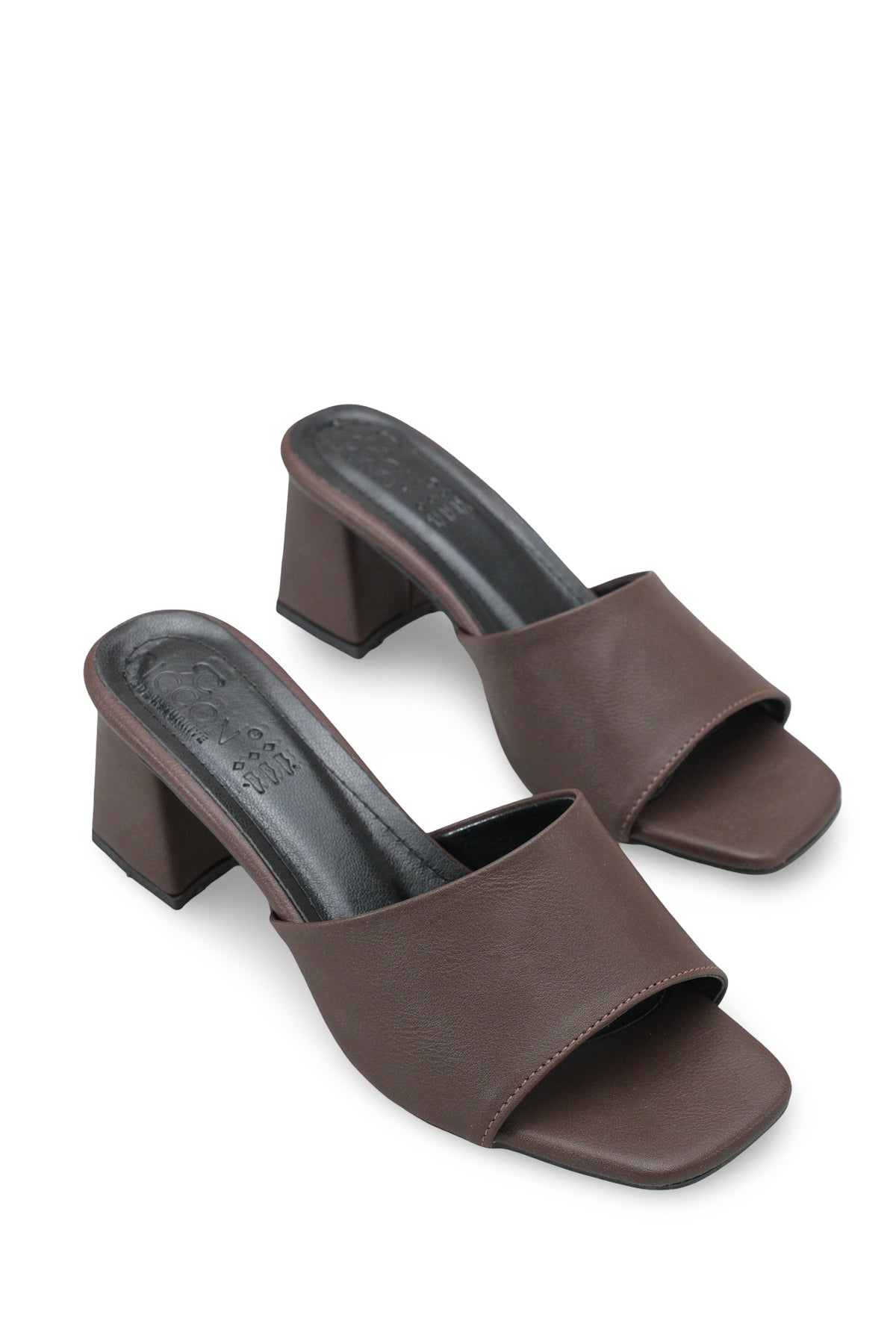 Riccon Kadın Topuklu Terlik 0012200 Kahverengi Cilt