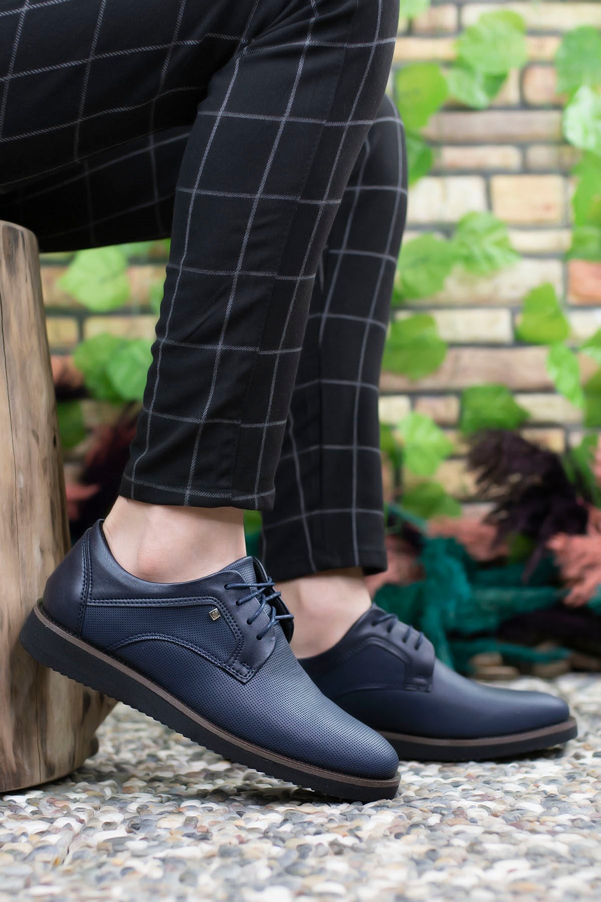 Riccon Erkek Casual Ayakkabı 0012192 Lacivert Baskılı