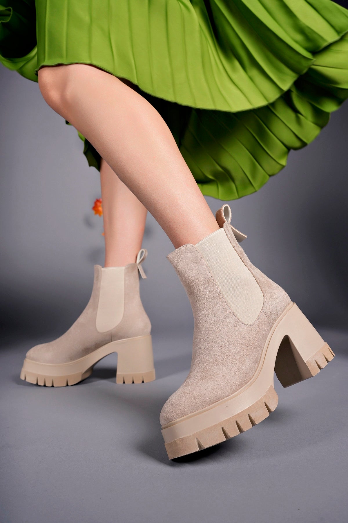 Riccon Nyendorei Kadın Topuklu Bot 0012502