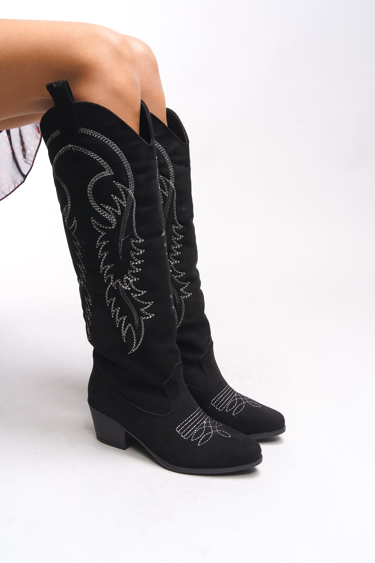 Riccon Zreidira Kadın Nakışlı Western Çizme 001290