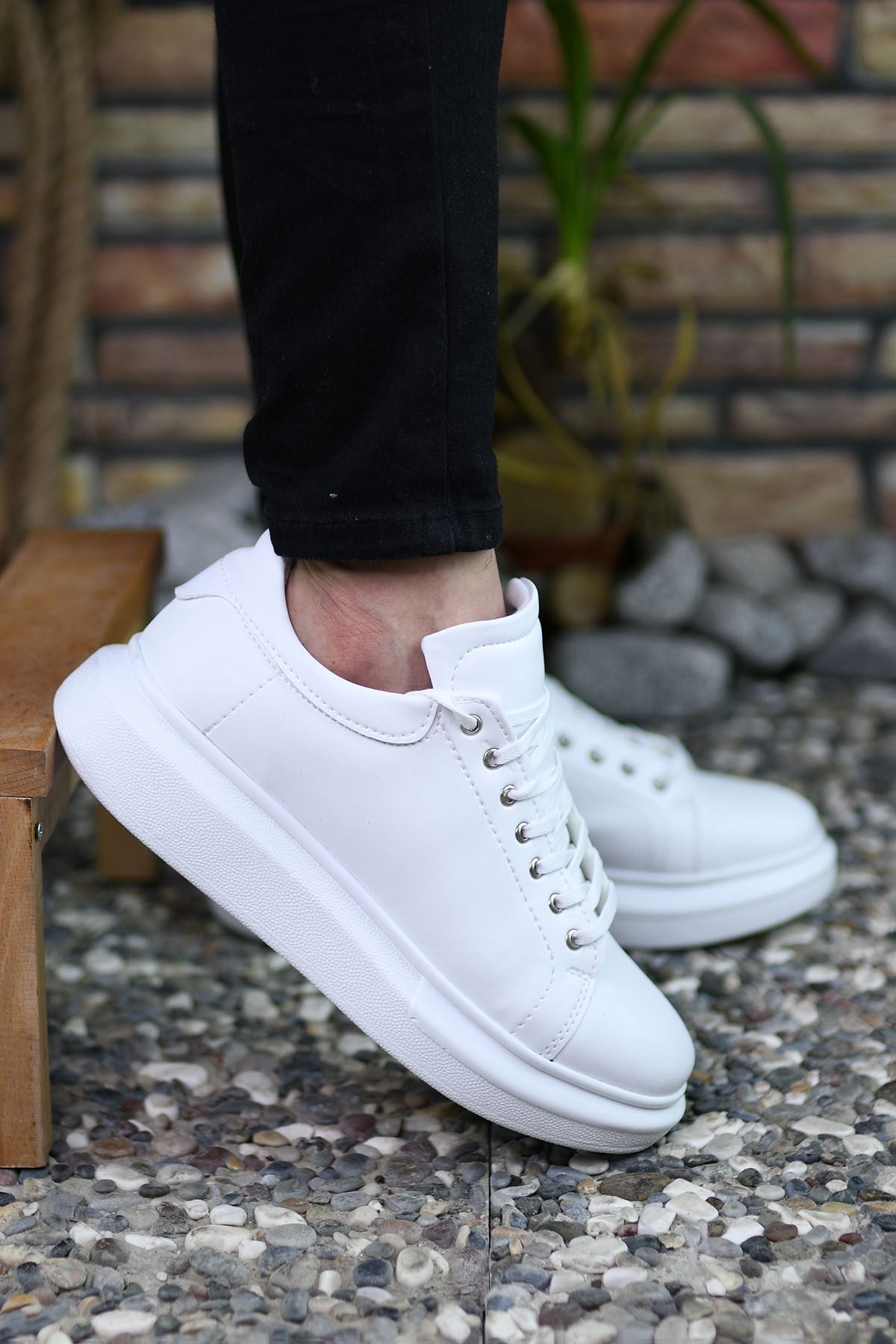 Riccon Erkek Sneaker Beyaz Beyaz