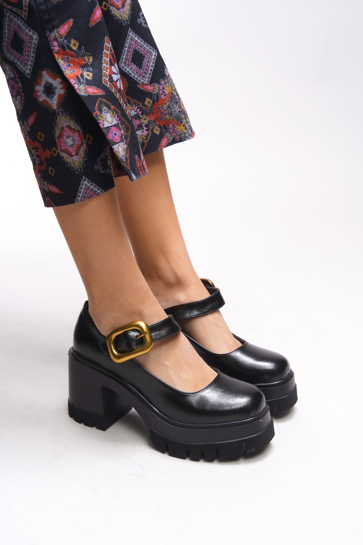 Riccon Brilaena Kadın Tokalı Topuklu Loafer 00121006