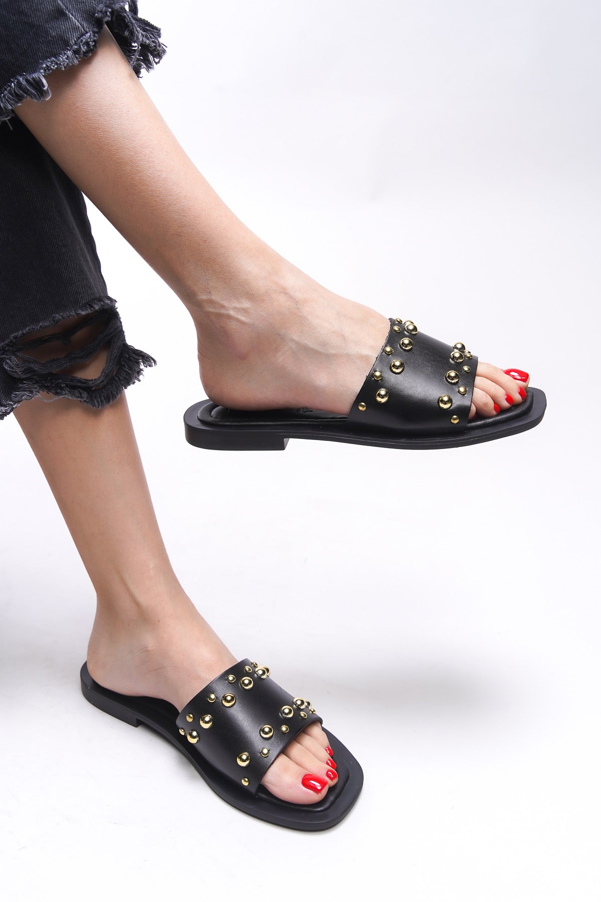 Riccon Liblaema Kadın Hakiki Deri Terlik 00120766