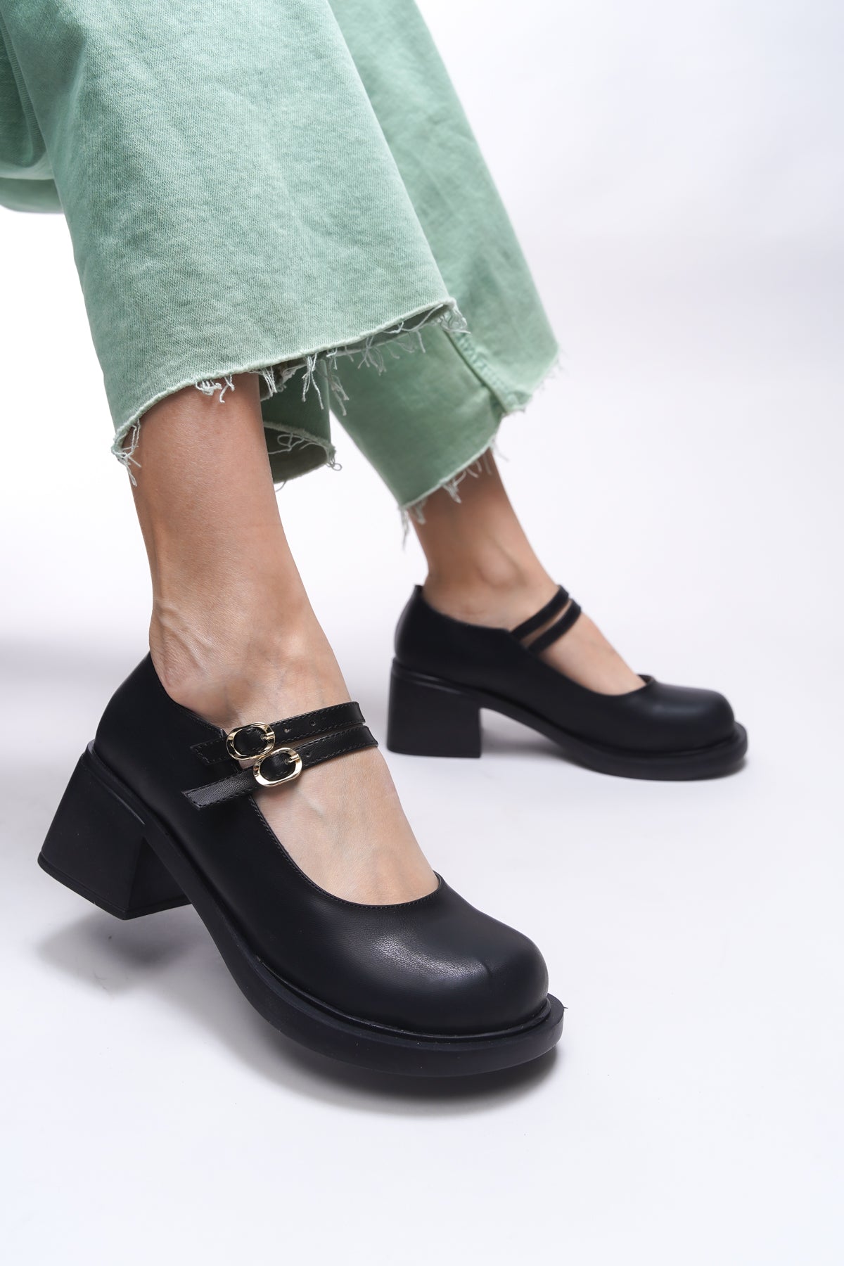 Riccon Merlyrra Kadın Loafer 0012502 Siyah Cilt
