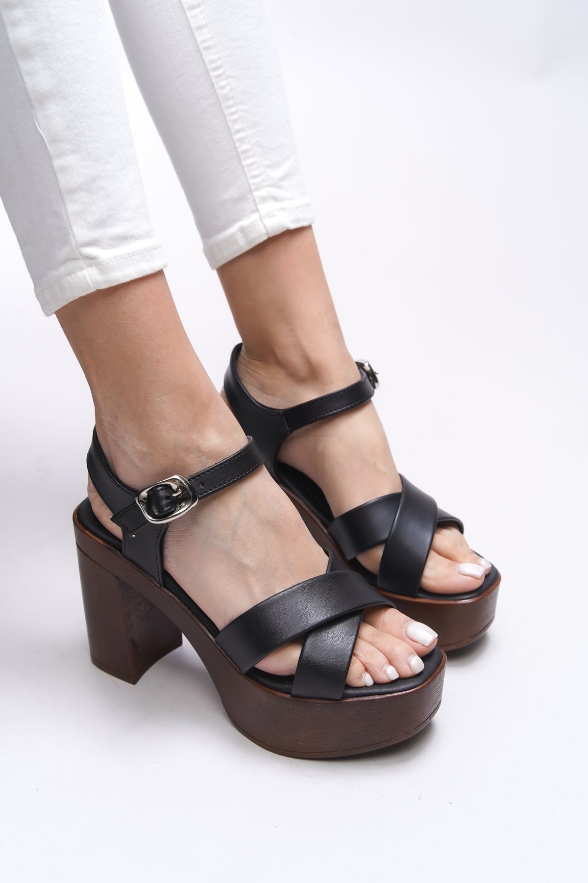 Riccon Ylllatha Kadın Topuklu Sandalet 0012761