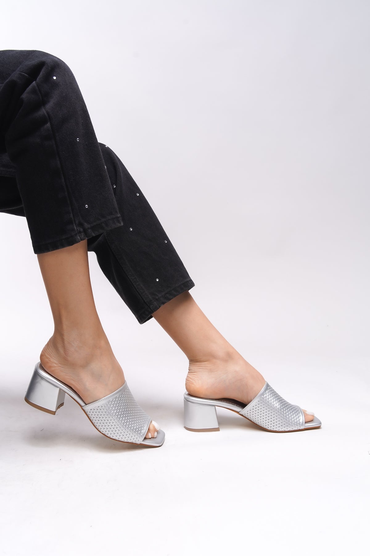 Riccon Janriara Kadın Topuklu Terlik 0012128