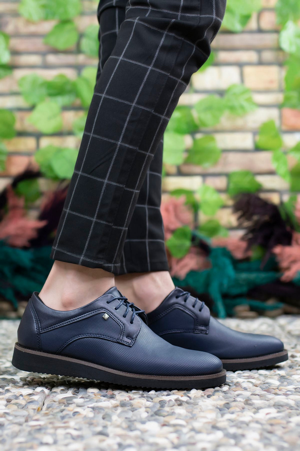 Riccon Erkek Casual Ayakkabı 0012192 Lacivert Baskılı