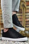 Riccon Erkek Sneaker 3D Baskılı Siyah Beyaz