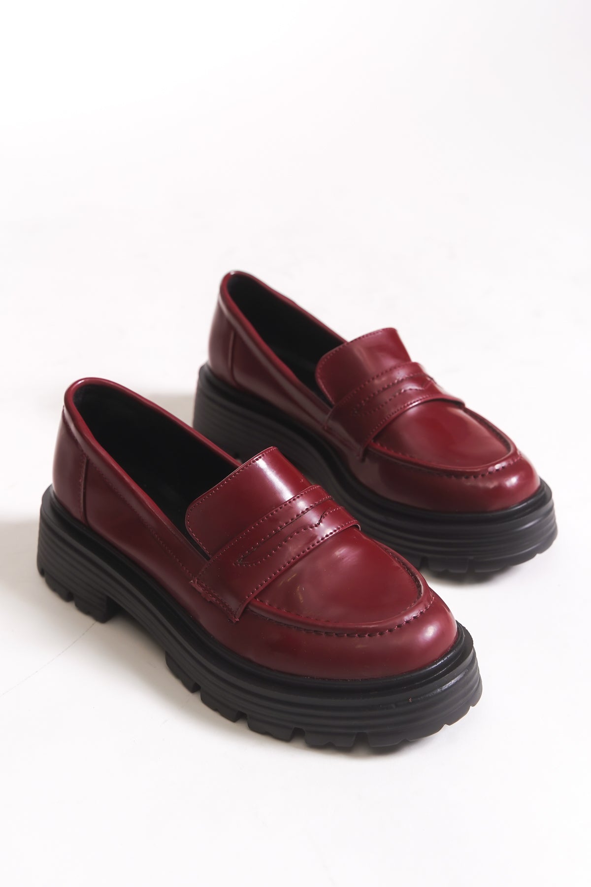 Riccon Kadın Günlük Loafer Ayakkabı 0012920 Bordo