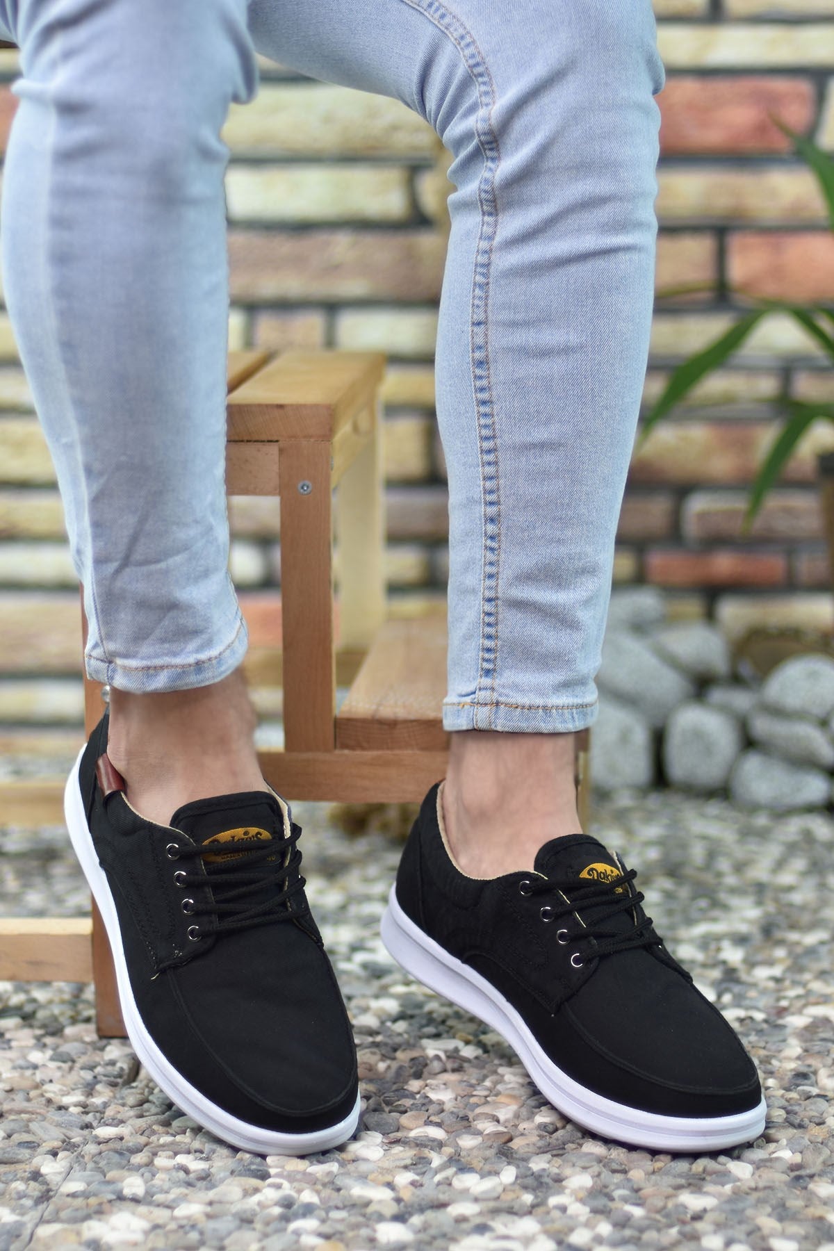 Riccon Erkek Sneaker 001223 Siyah Beyaz