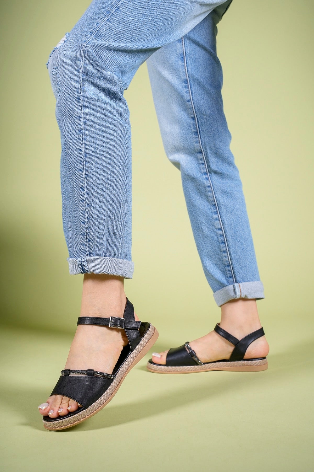 Riccon Kadın Sandalet Taşlı 0012057